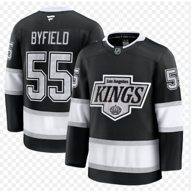 Men Los Angeles Kings #55 Quinton Byfield Fanatics Branded black Alternate Premier Breakaway Player NHL Jersey